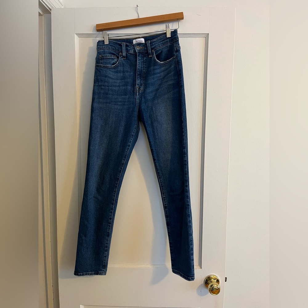 Pistola High Rise Dark Blue Denim Jeans